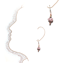 Vintage Pink Dotted Dangle Image